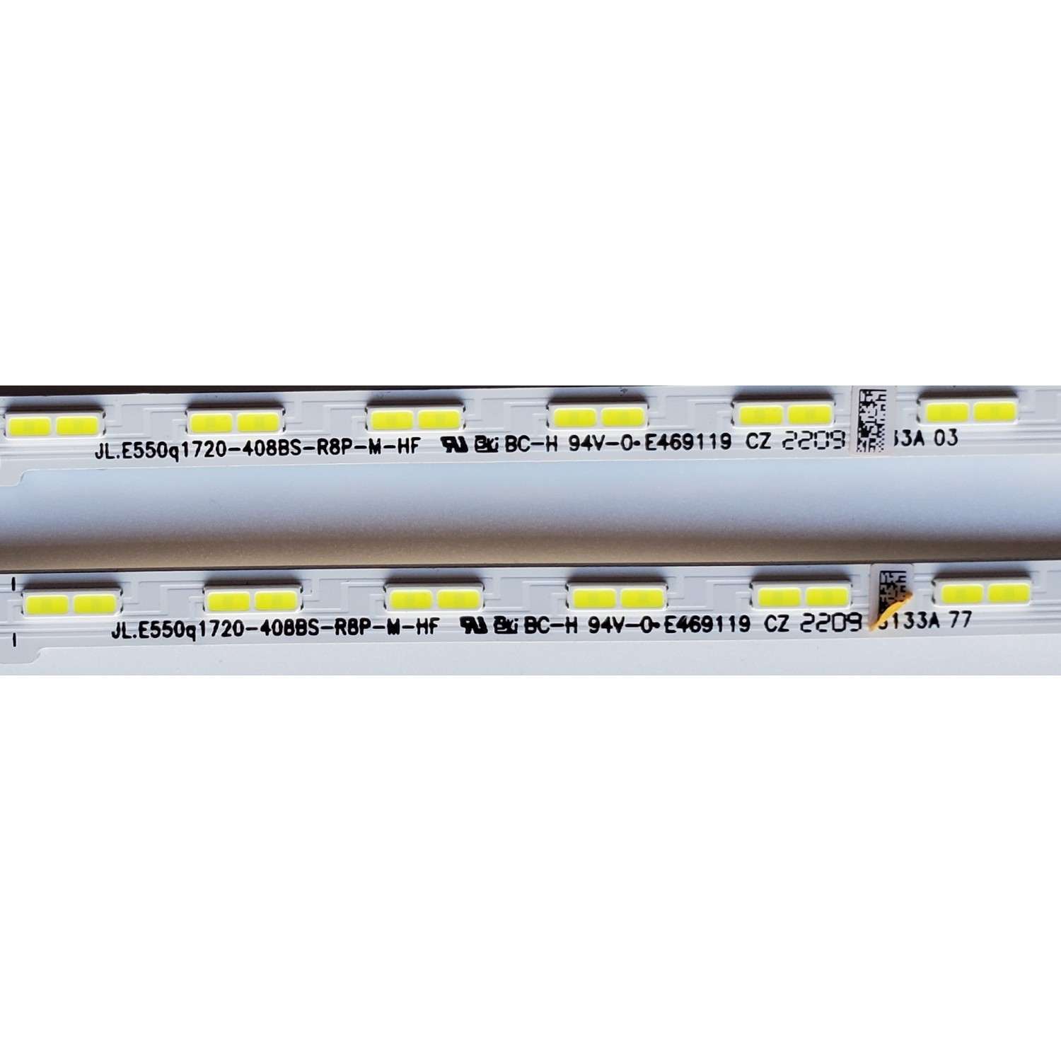 KIT DE LED'S PARA TV SAMSUNG ((2 PIEZAS)) NUMERO DE PARTE  JL.E550Q1720-408BS-R8P-M-HF /  MODELO UN55AU8000 - Imagen 3